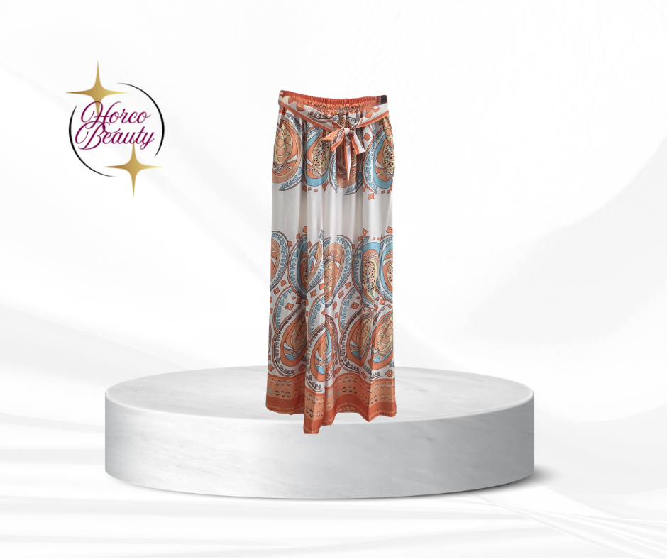 Pantalon Ample à Motif Coloré